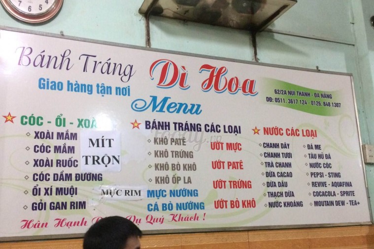 Bánh tráng kẹp  Đà Nẵng Dì Hoa